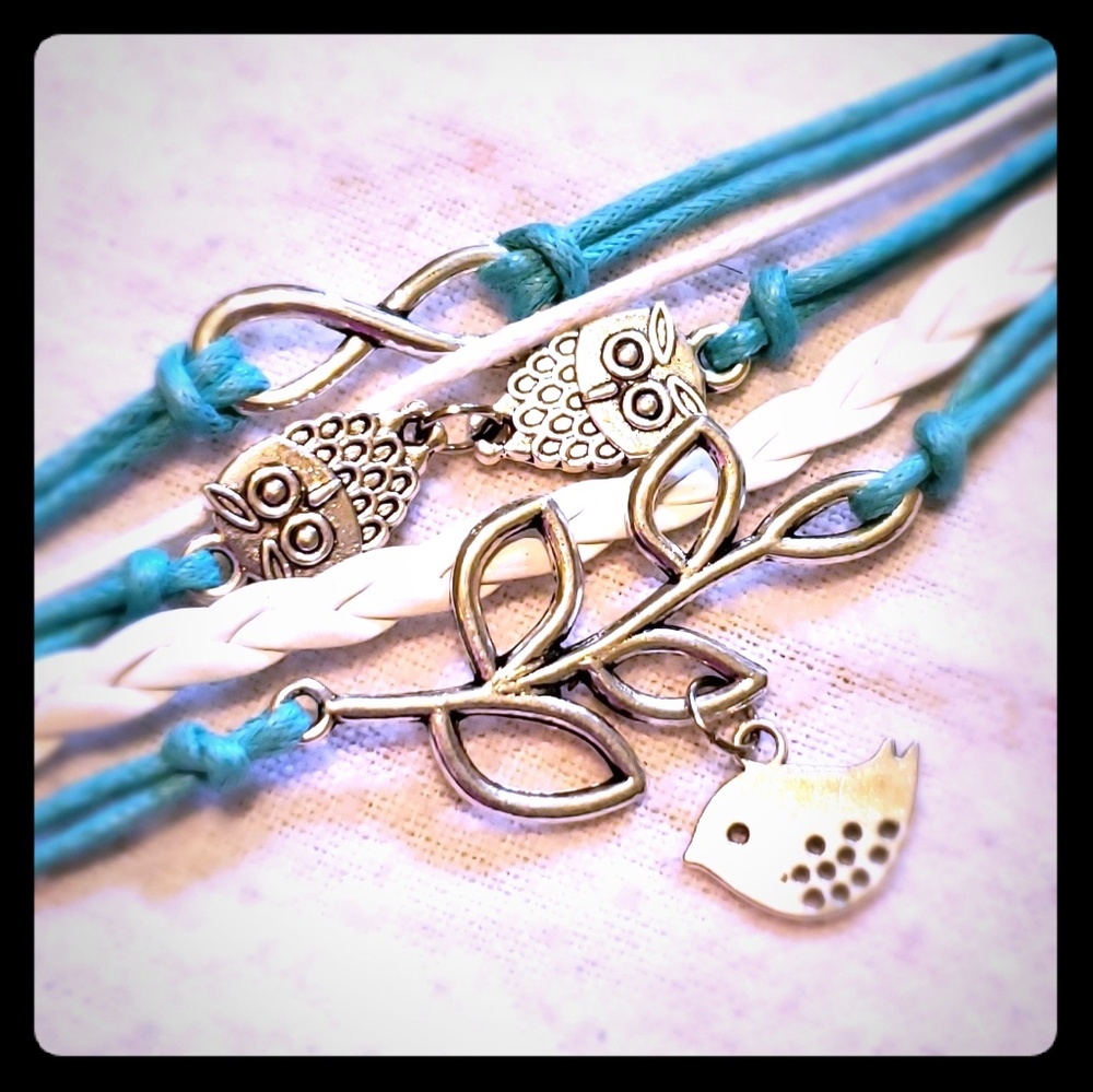 Teal Leather Bracelet